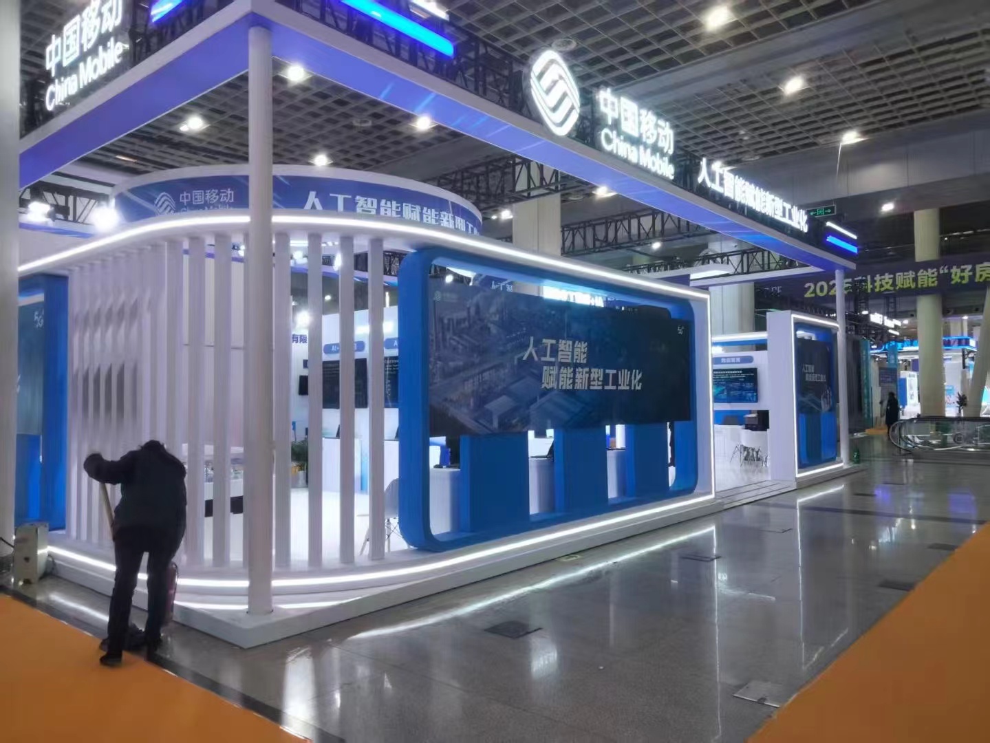 中国移动,人工智能,展示展台，展台展会搭建案例