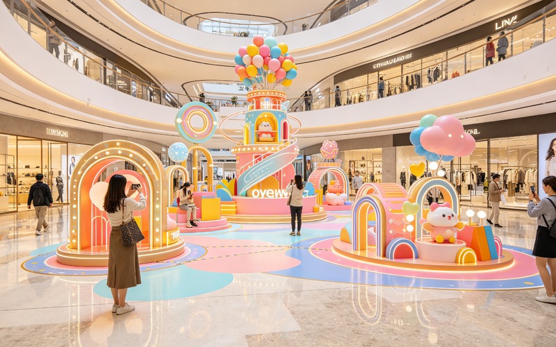 商业美陈市场新趋势 —— 体验式消费下的空间营销升级